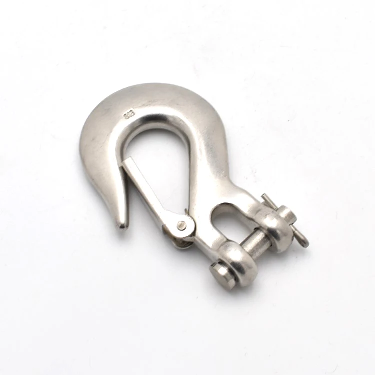 New design high quality stainless steel hook AISI316/304 clevis grap hook with safety latches