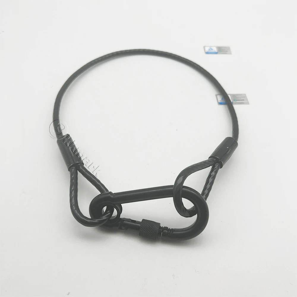 Factory Custom length Steel Cable Suspension Thimble Eye Steel Wire Rope Slings (NO PVC cover) black safety cables wires