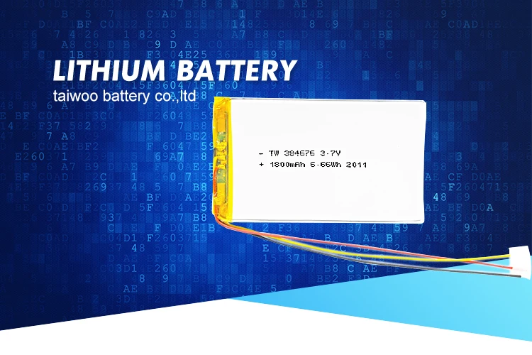 High capacity rechargeable li-polymer battery 3.7v 384676 lithium polymer battery li-polymer battery