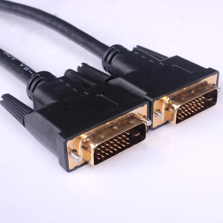  Высокая скорость DVI-D кабель со штыревыми соединителями на обоих концах для подключения кабеля W/феррита с золотым