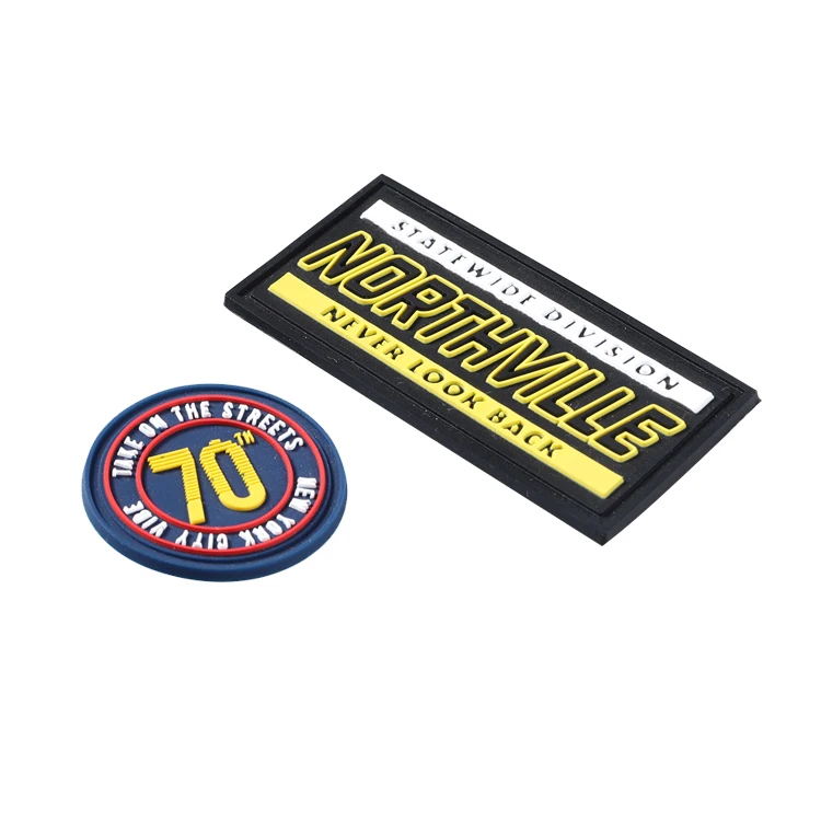 Custom Silicone Rubber PVC Clothing Badge 3D Logo Embossed Printing Garment Accessory Champions League Label Patches