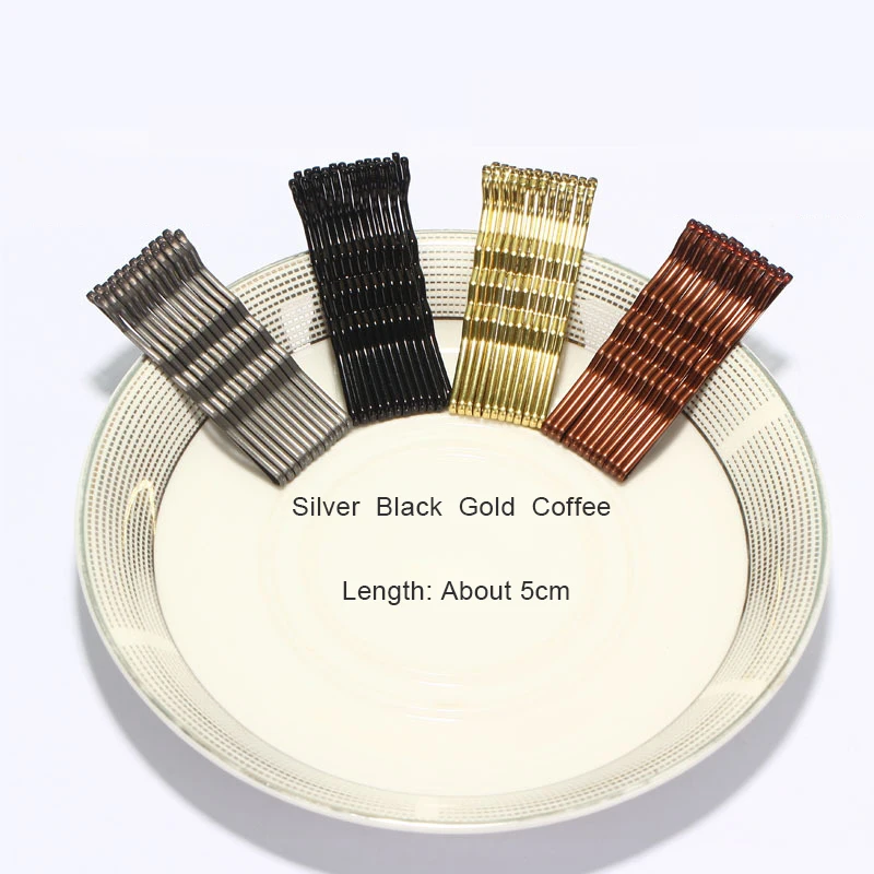 Оптовая продажа 100 штук в пакете Sandro, Лидер продаж, простые золотые и черные заколки для волос для девочек, заколки для волос из сплава, женские заколки для волос