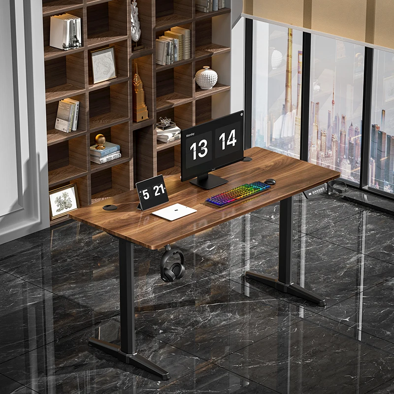 Electric Standing Desk 48 x 24 Inches Stand up Desk  Height Adjustable Sit Stand Desk Black Frame Office table