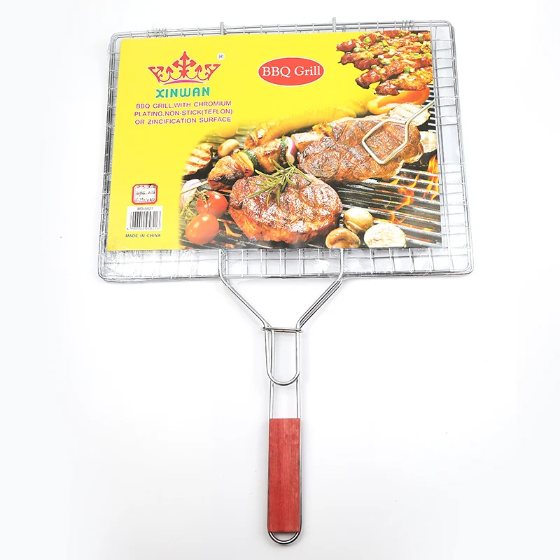 Сетка для гриля портативные аксессуары барбекю инструменты корзина сетка из проволоки со съемной ручкой