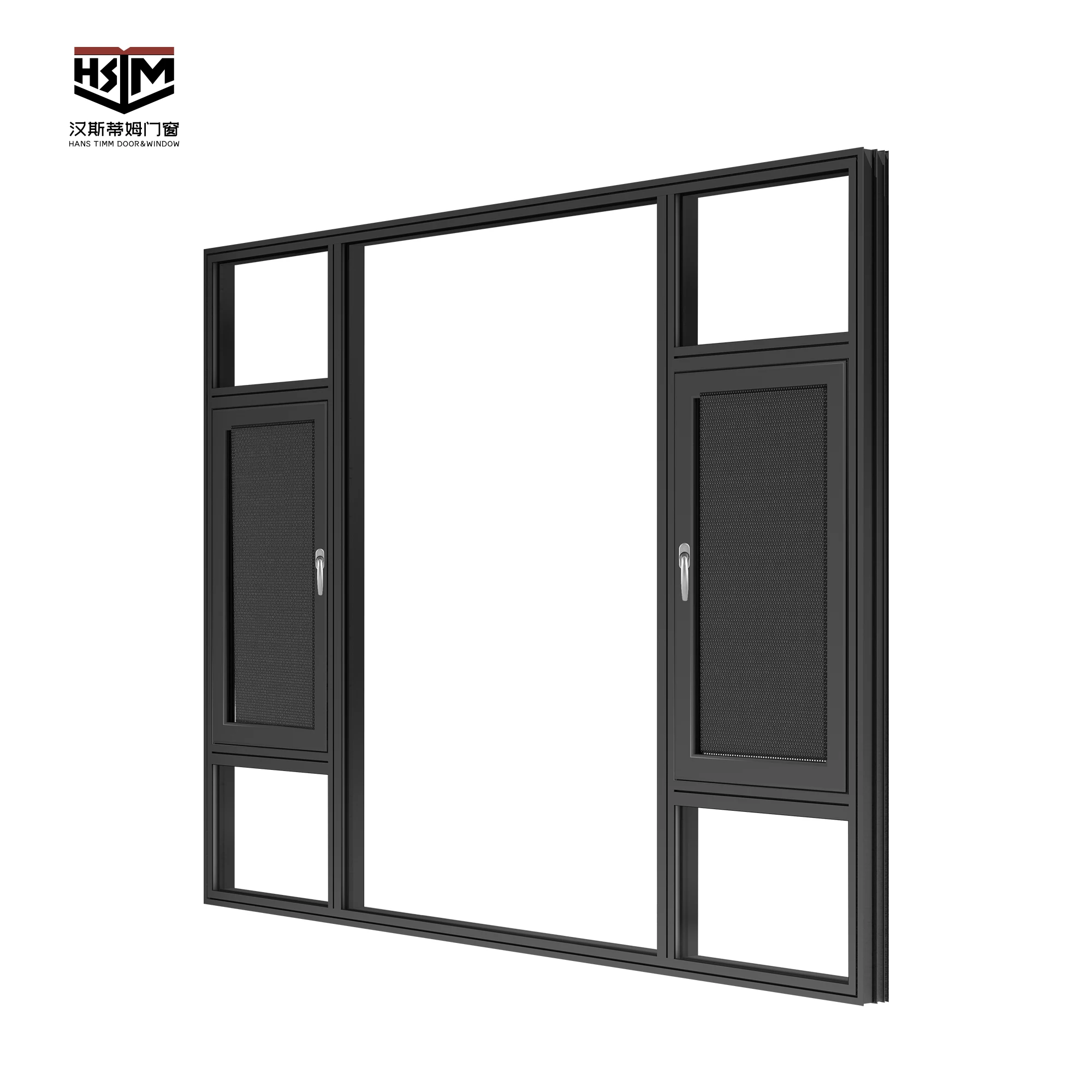 Slim Aluminum Profile Windows And Door Wooden Color Aluminum Window And Door Casement windows