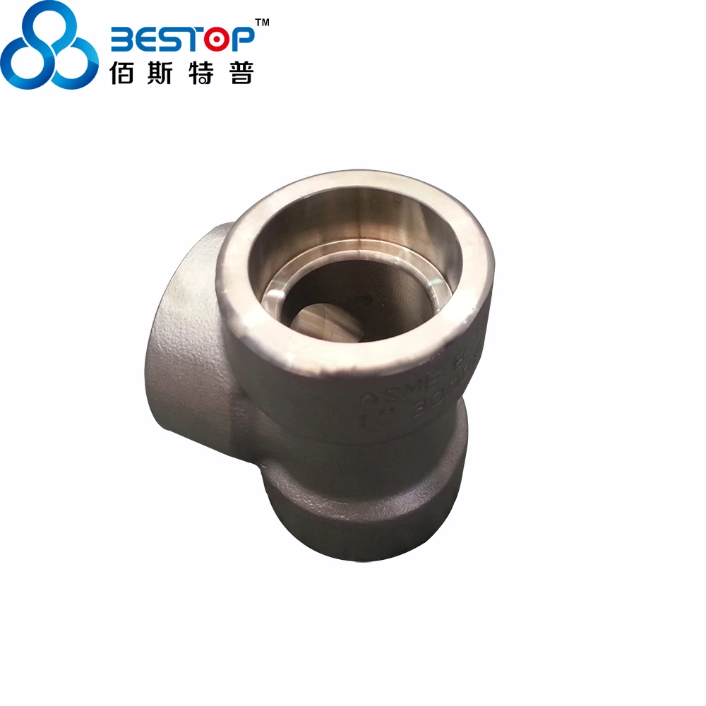 forged fittings 3000lbs SW Tee ASME B16.11 stainless steel socket welding equal tee