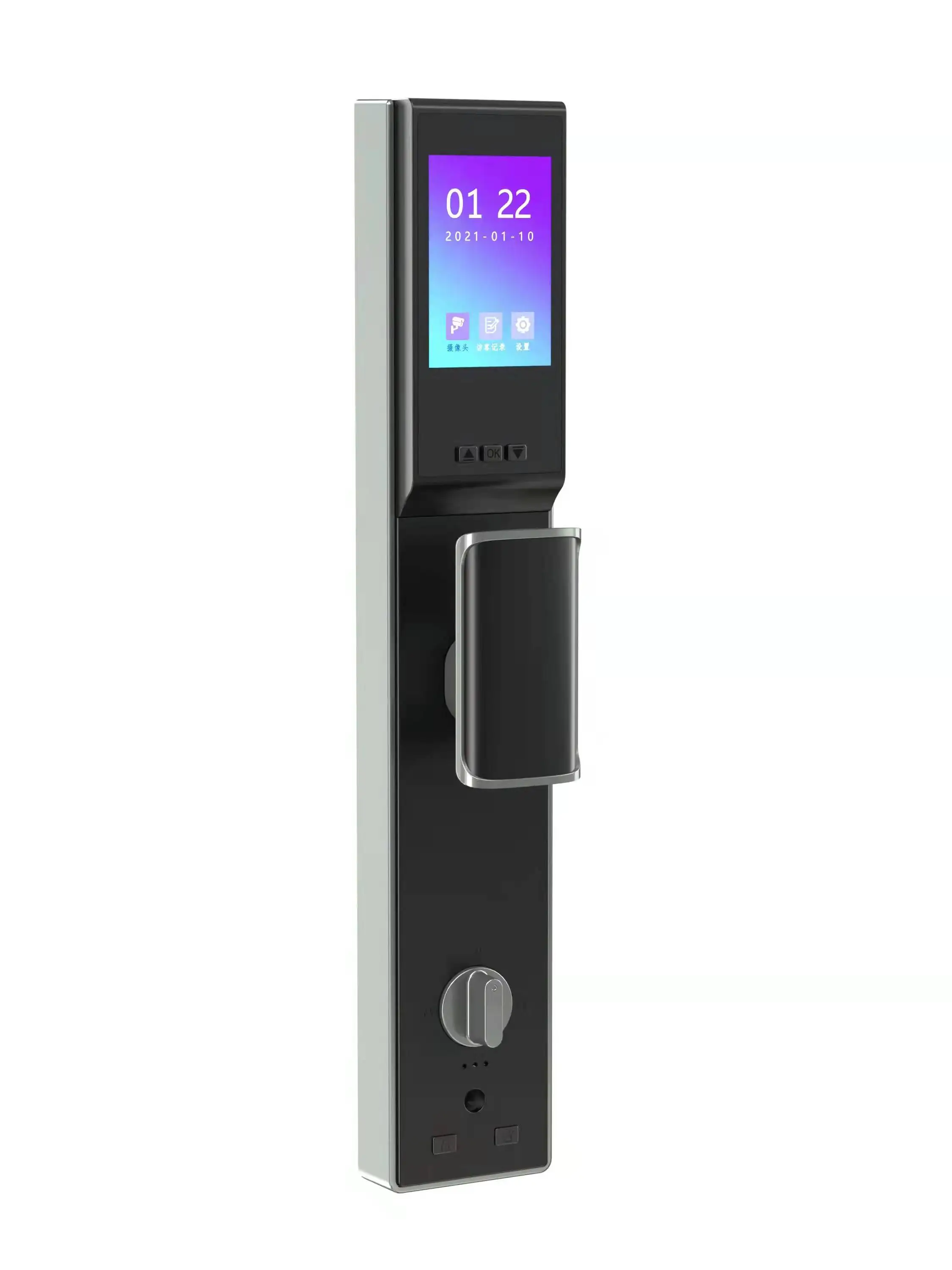 Qleung Bluetooth Hot Sale TTlock App Lock Biometric Fingerprint Code Card Key Digital Door Lock HD Camera Door Lock