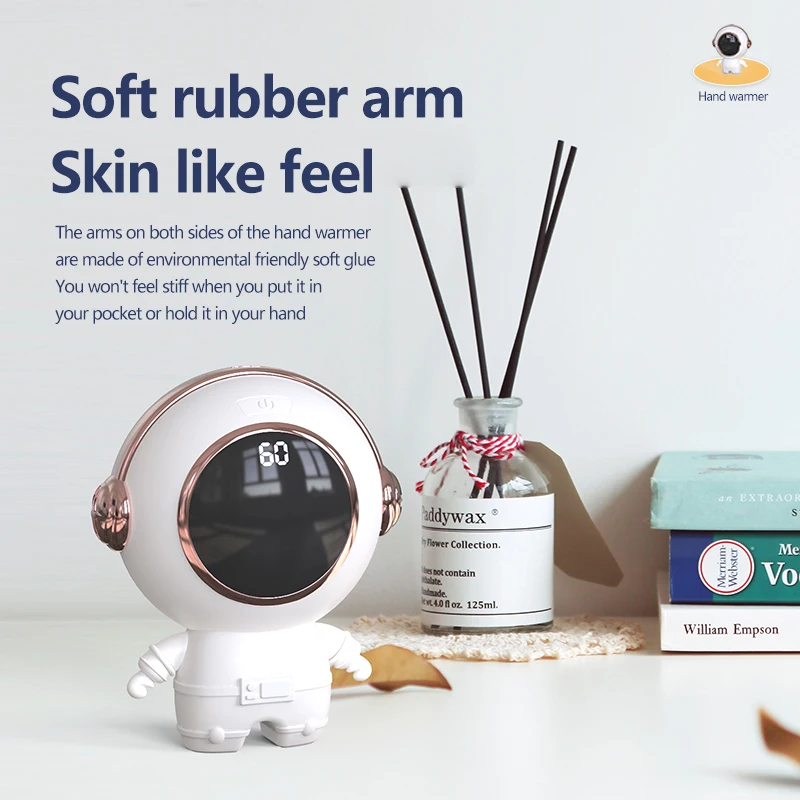 Wholesale Custom Mini Electric Rechargeable Cute Rechargeable Hand Warmer Portable Digital Display Winter Heater Hand Heater