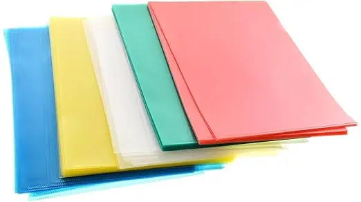 Promotion Tensile Strong Custom Logo L Shape Clear Transparent White Pp Plastic File Folder For Documents With Pocket