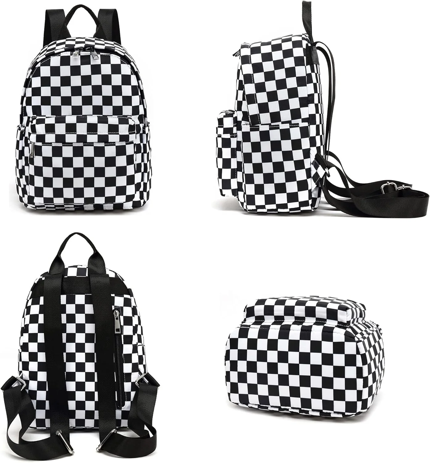 Outdoor Custom Checkered Sports Women nylon School Bag Toddler Cartoon bookBags Diaper Bag Travel Shoulder bag Laptop Backpack