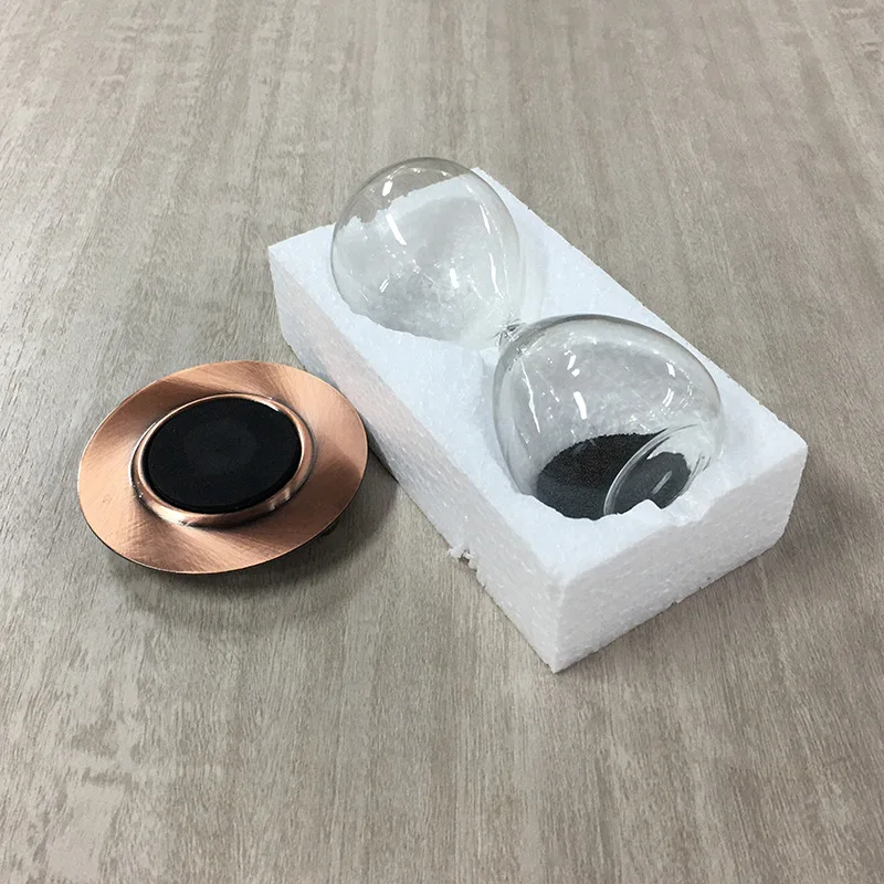 Decorative Magnetic Sand Hourglass Timer with Iron Base
