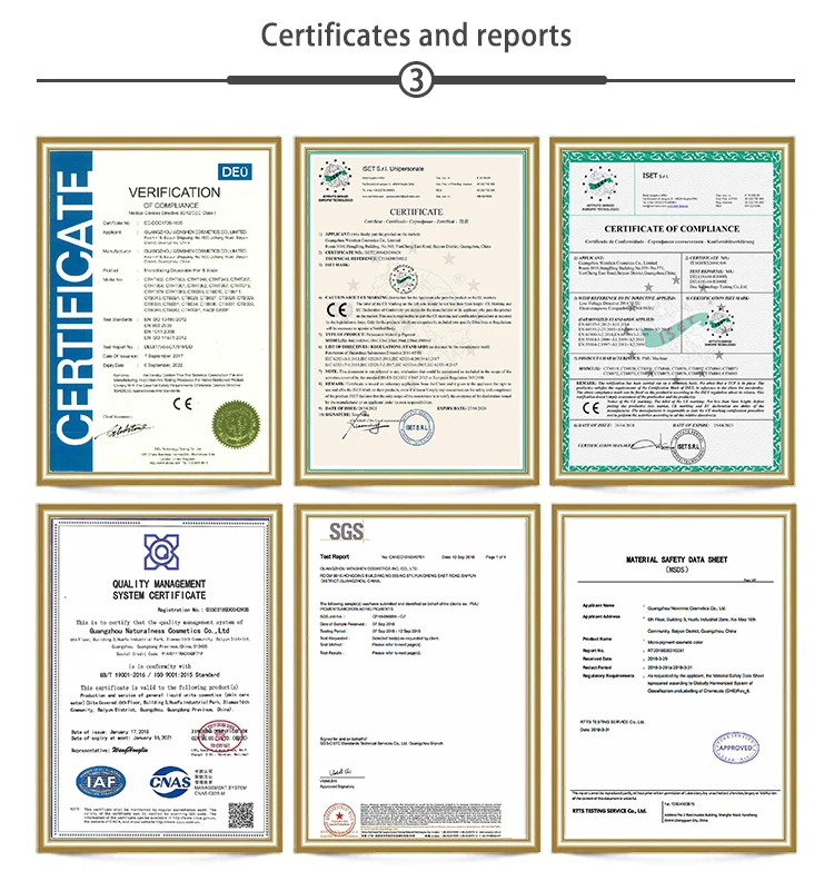 WSPMU Free Sample 3ML Lushcolor Factory Cream Pigments Cosmetic Tattoo Ink for Microblading and Microshading