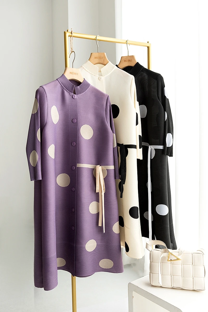 Hot selling midi digital print plus size dress miyake pleated dress