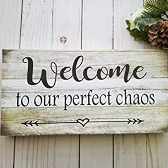 
Home Decor Welcome Sign wooden plaque wall blank 