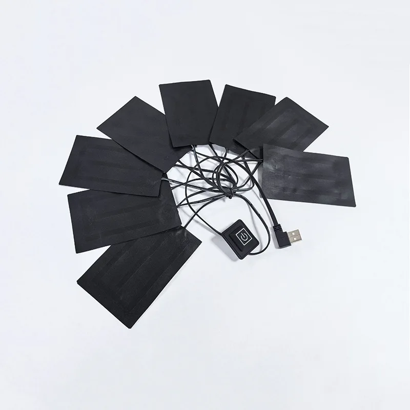 Graphene far-infrared ultra safe heating therapy with USB clothing heating pad with 3 adjustable temperatures