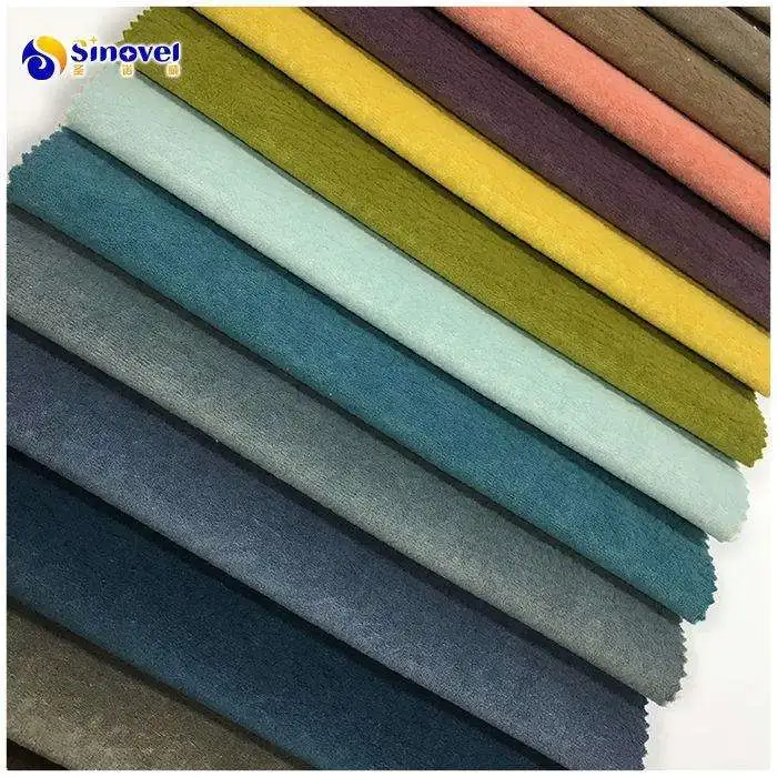 Sinovel Home textile polyester embossed plush velvet sofa upholstery materials fabric embossing textile for sofa