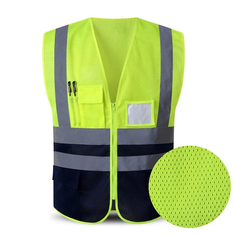 XXL EN471 ANSI107 Standard Multi Pockets Work Mesh Reflective Safety Vest Jacket