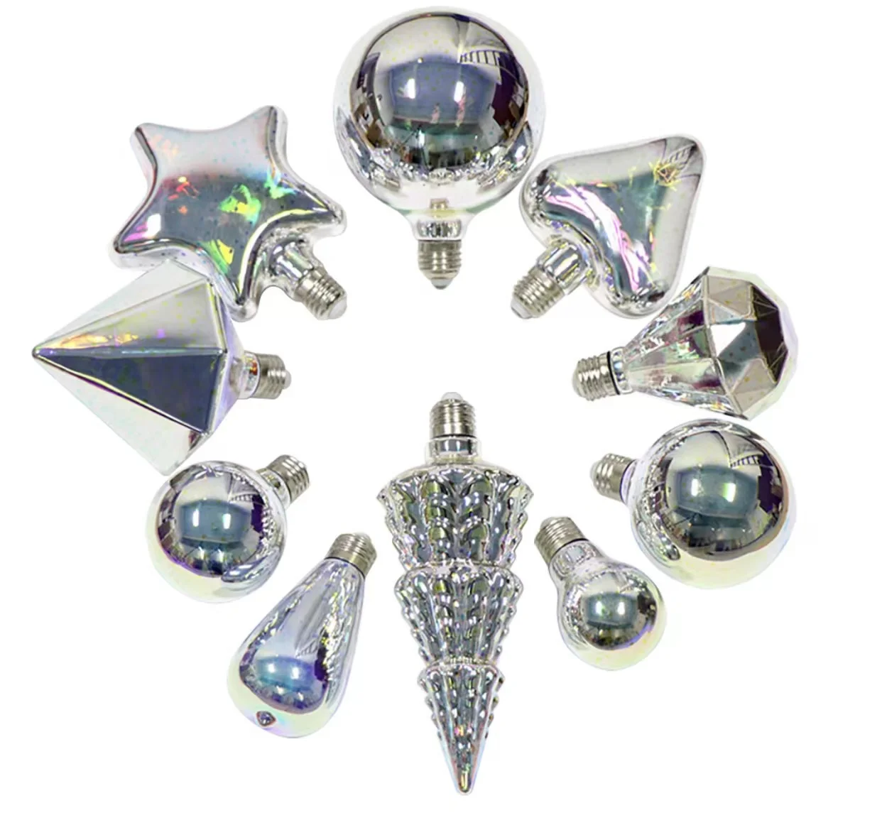 E27 220V Table light pendant lamp holiday decoration lighting heart shape 3D firework led light bulb LED bulbs AC globe 360