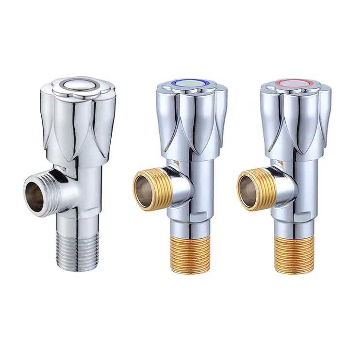 Fast Open Stainless Steel Valves Bathroom Toilet Chrome Water Stop Angle Valve 1/2 Brass Single Water Outlets Angle Valve