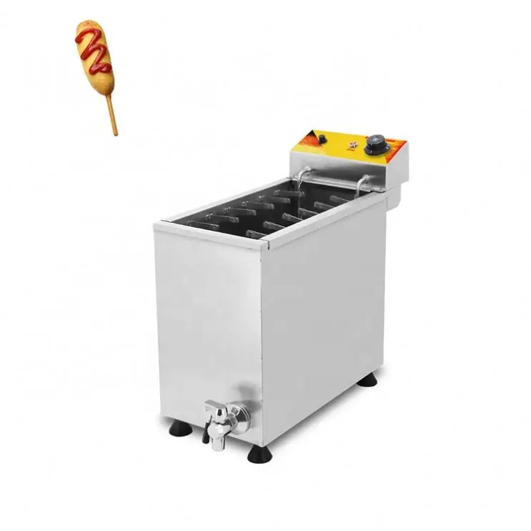 Corn Dog Fryer Machine Cheese Hot Dog Sticks Fryer Deep Machine Electric Korean Mozzarella Deep Corn Dog Fryer Gas
