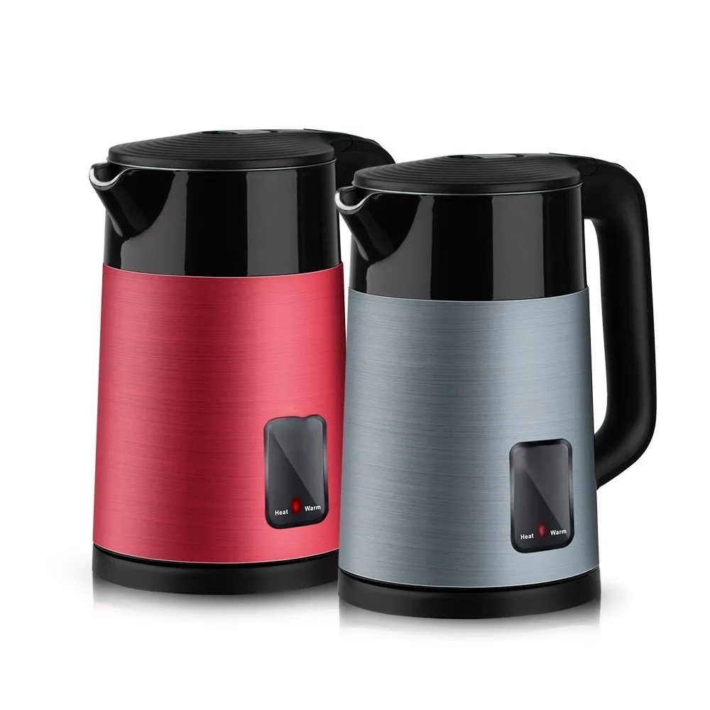 2024 New design high quality double Layer Seamless Body Electric Kettle 1.8L stainless steel electric kettles