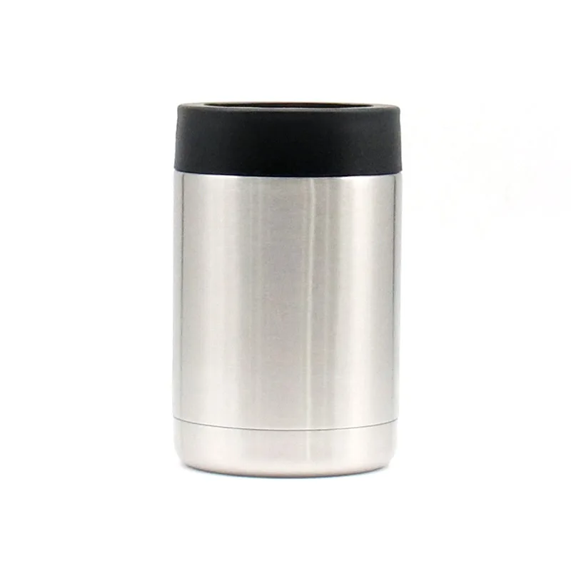 
Wholesale powder coated black stainless can cooler beer holder 12oz 
