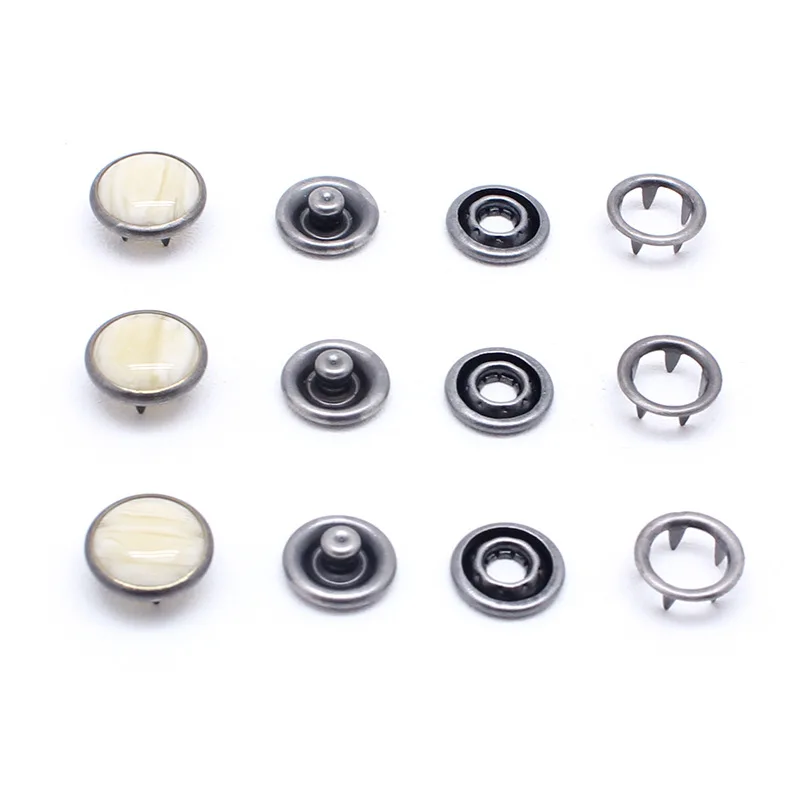 Hot sell 14mm 15mm 20mm 21mm snap button clothing pearl ring prong snap button