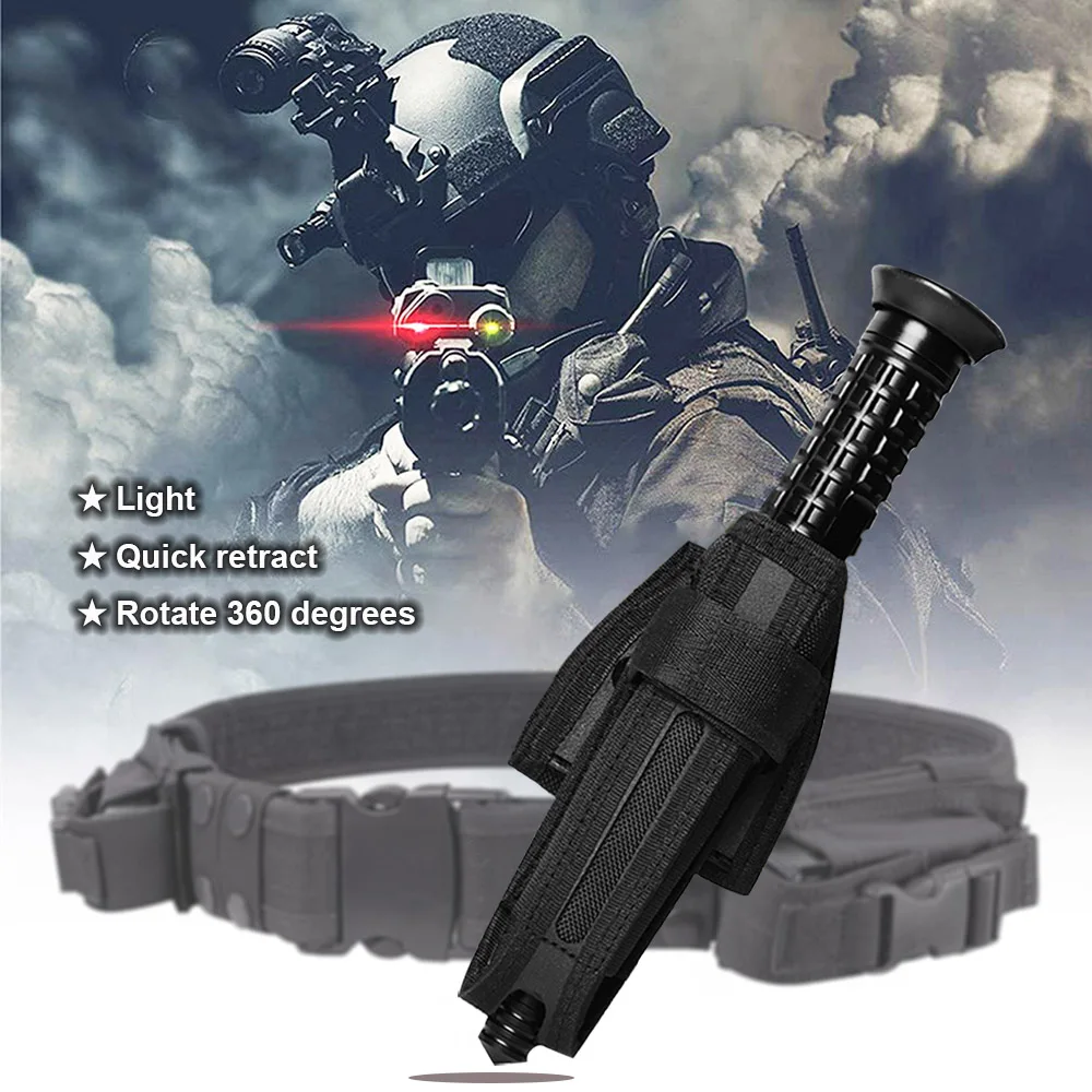 360-degree rotating baton holster Outdoor Tactical Self-Defense Safety Survival kit camouflage telescopic stick case sleeve