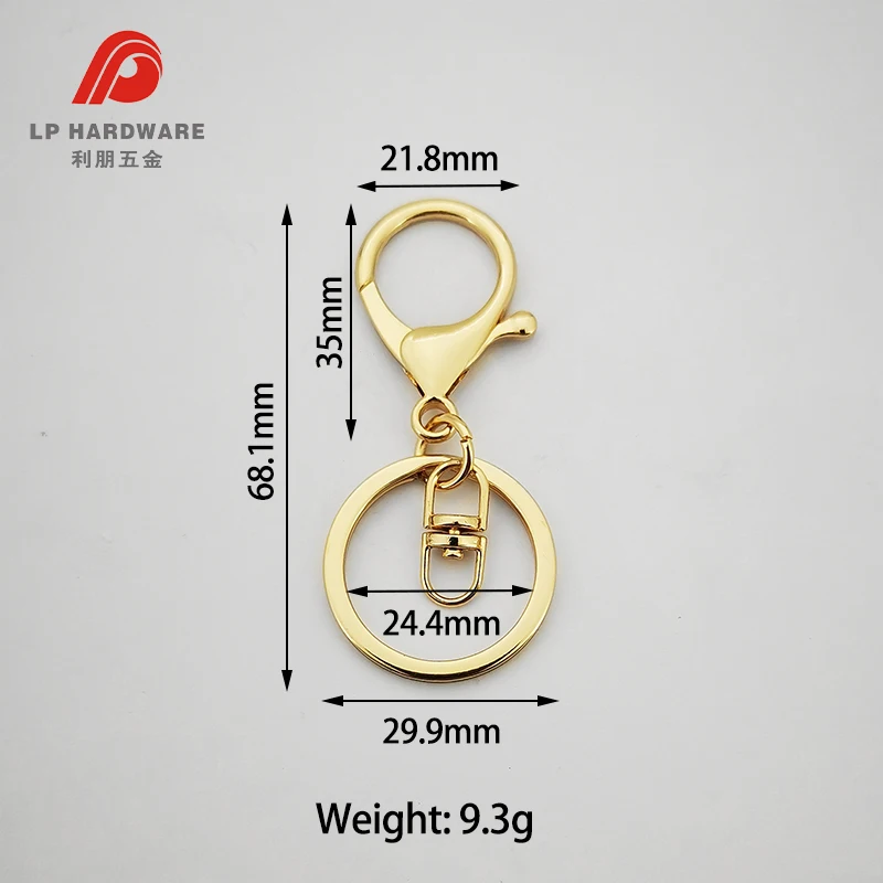 Keychain with hook O ring keyrings metal keychains promotional keychain sets wholesale for craft making jewelry