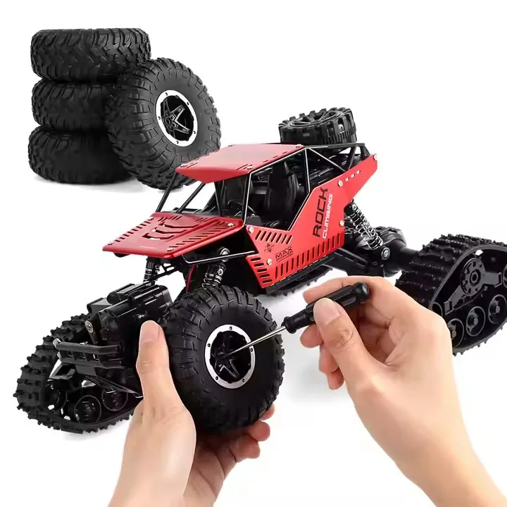 LH-C012 2 in 1 RC Cars 1:16 4WD Off-Road Truck Alloy All Terrain Climbing Cars Remote Control Car Toy Gifts for Boys