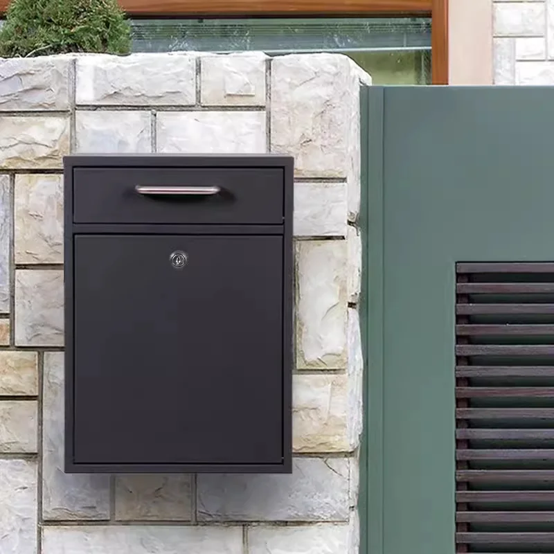 Hot Sale American Wall-Mounted Mailbox Residential Parcel Box Gardens Stylish Metal Plastic Steel Materials Hot Letter Box