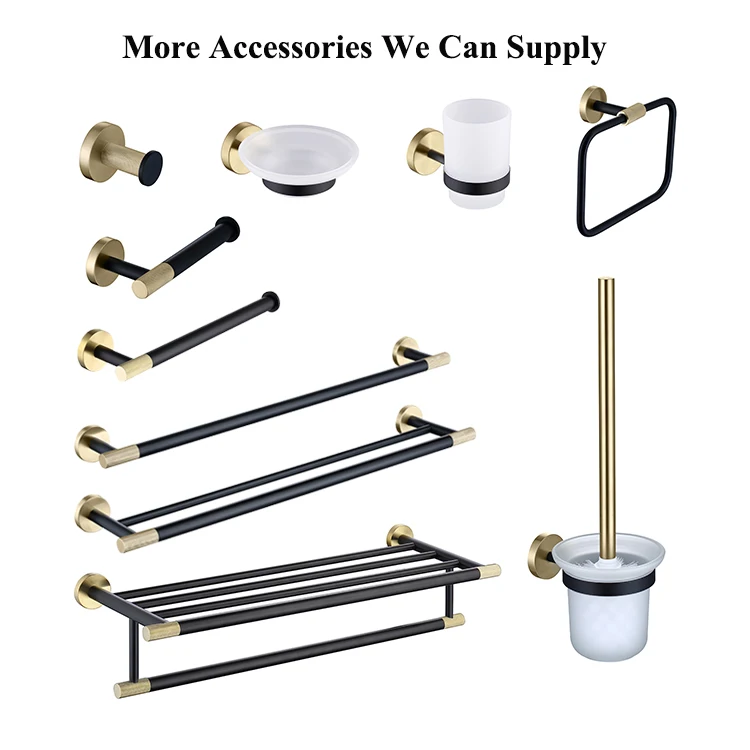 Luxury Hotel Brass Bathroom Accessories Wall Mounted Kitchen Bath Towel Holder