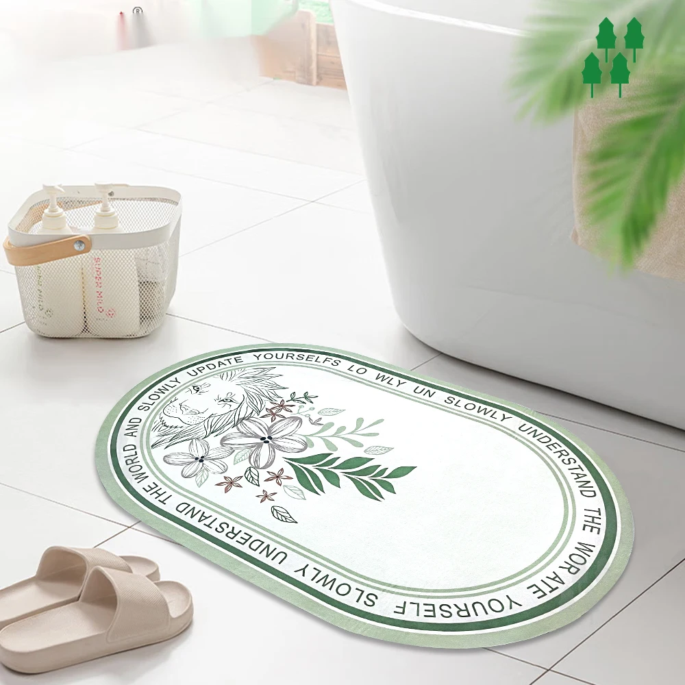 Manufacturer Custom Non Slip Water Absorbent rugs Diatomite Earth Bath Mat Quick-dry Door Corridor mat