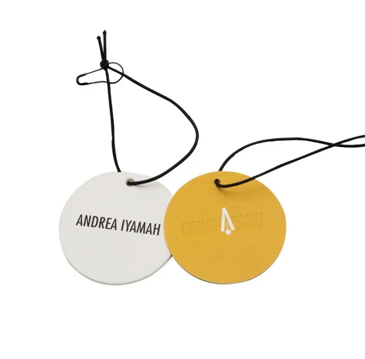 Custom Logo Printed Round Eco-friendly Tags for Clothing Clothing tags logo tag