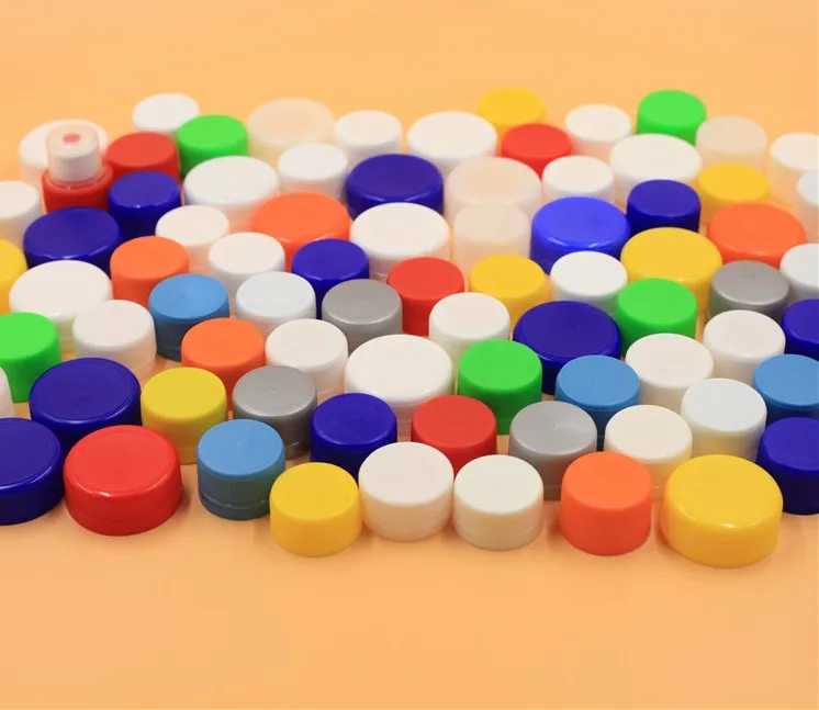 28MM PP/PE colorful white black yellow red blue screw cover caps plastic bottle cap