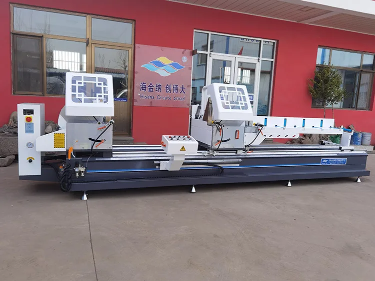 Aluminum profile digital display double mitre saw cutting machine two head window cutter 45/90 degree