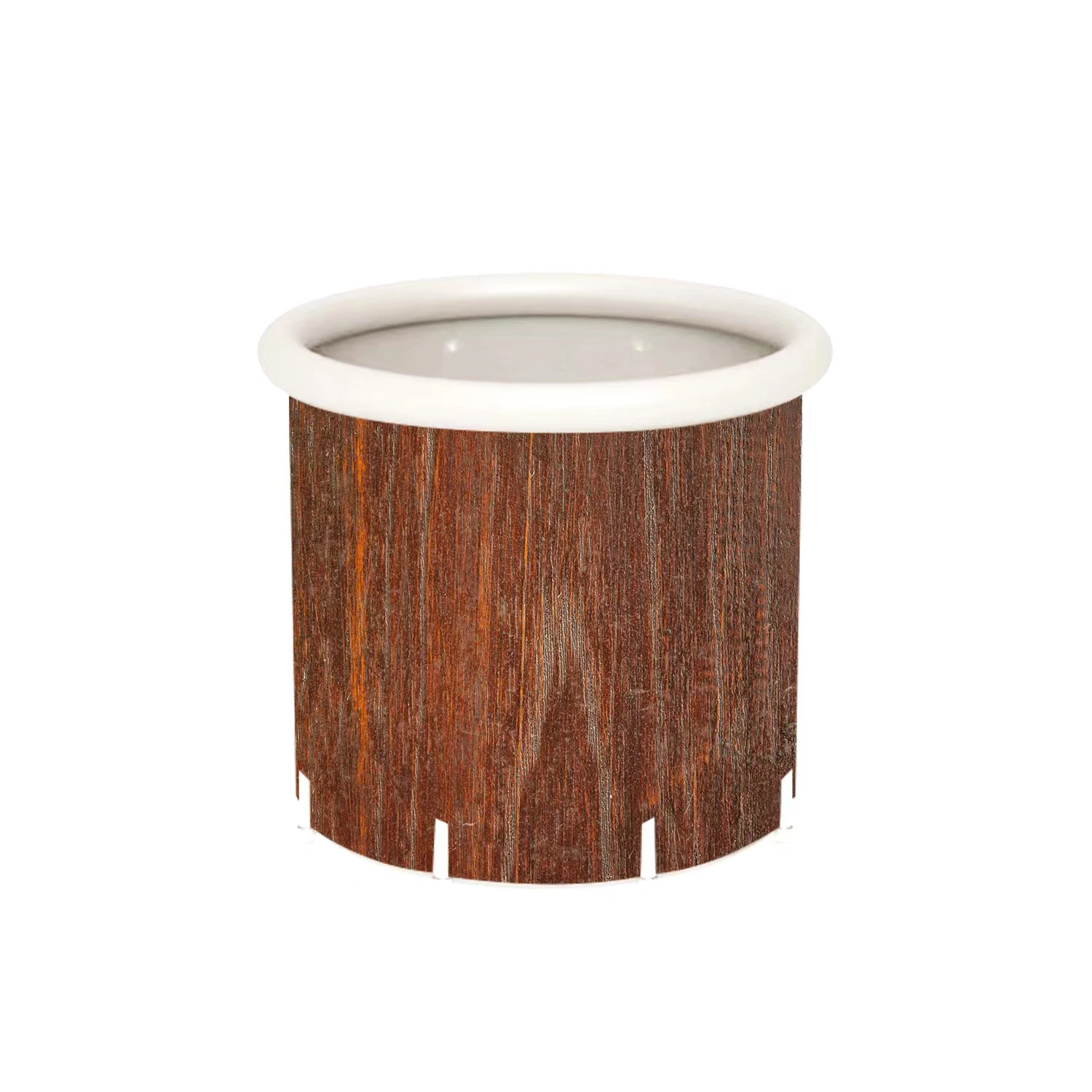 Customized Brand Portable Wooden Pattern Baths For Recovery Ice Plunge Therapy Tub