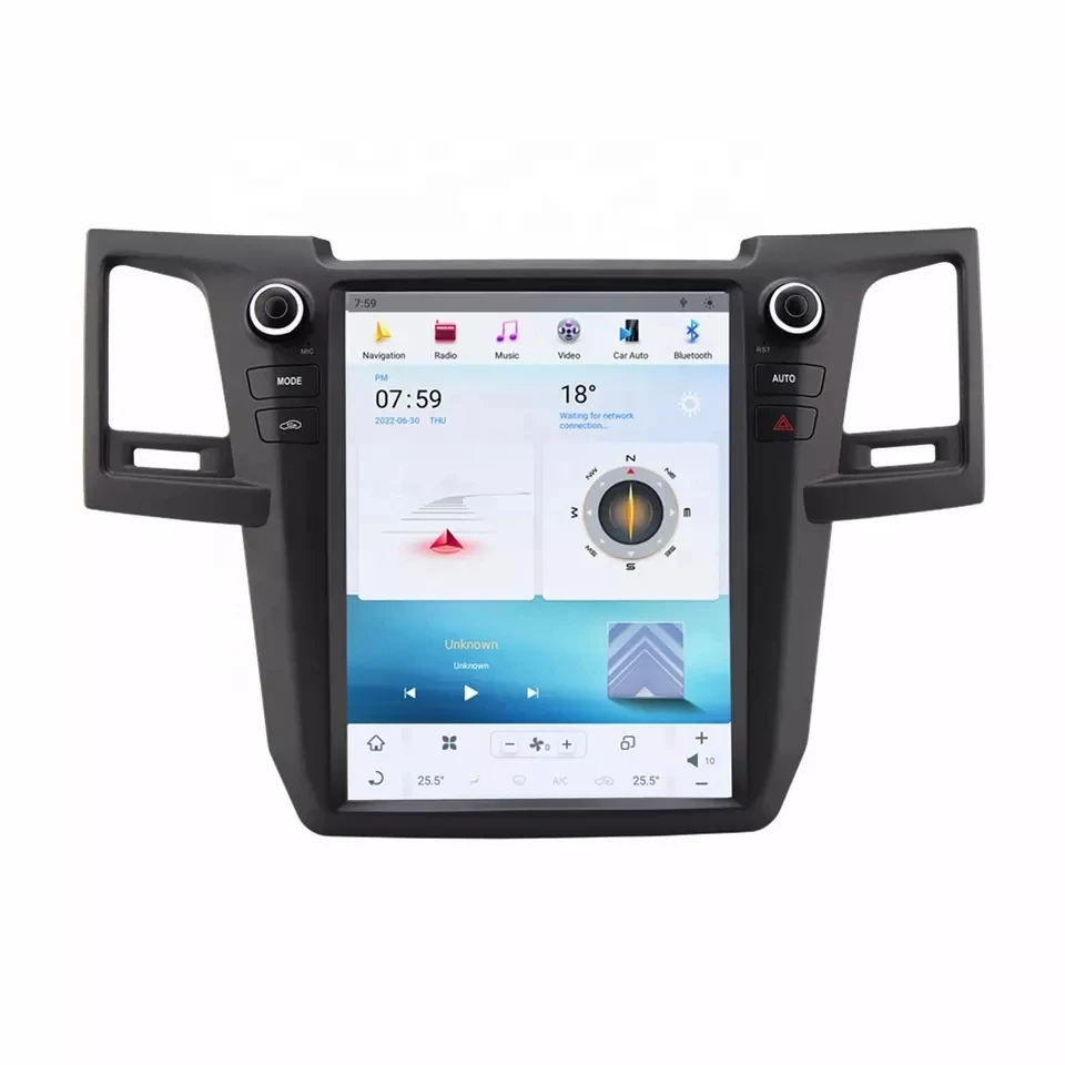 car stereo android 12.1 Inch CarPlay DSP AHD 4G DVD gps audio radio player For Toyota Fortuner 2012 -2015
