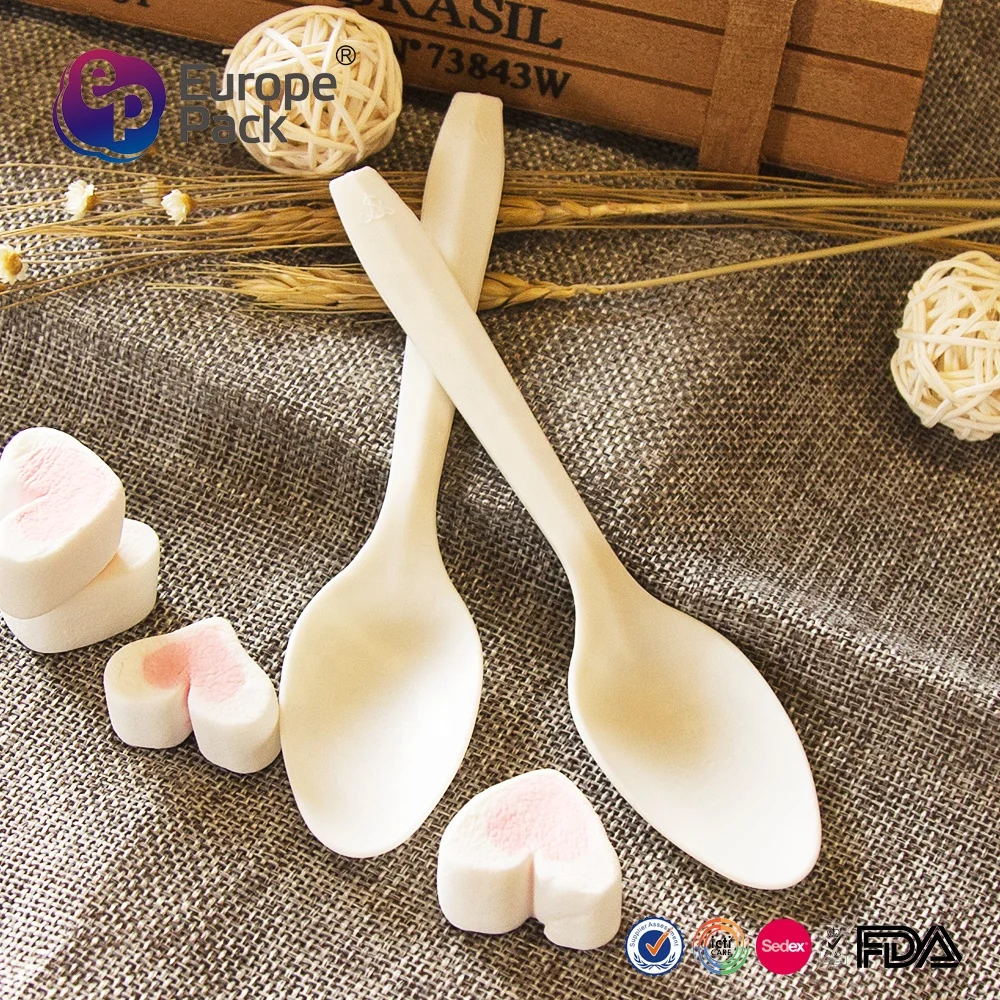 
Inflight disposable cutlery nature plastic chinese soup spoon for sale 