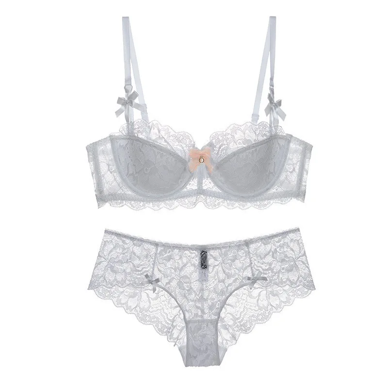 US2314 Bra Set Lace Thin Cotton Cup Received By The Breast Side Sexy Underwear 5 Row Buckle Bra Set