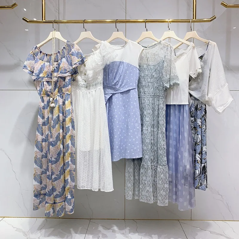 2022 Wholesale Overstock Vestido Discount Promotion apparel stock Shop Dress Bulk Clothes Mix Women Casual Elegant Dresses