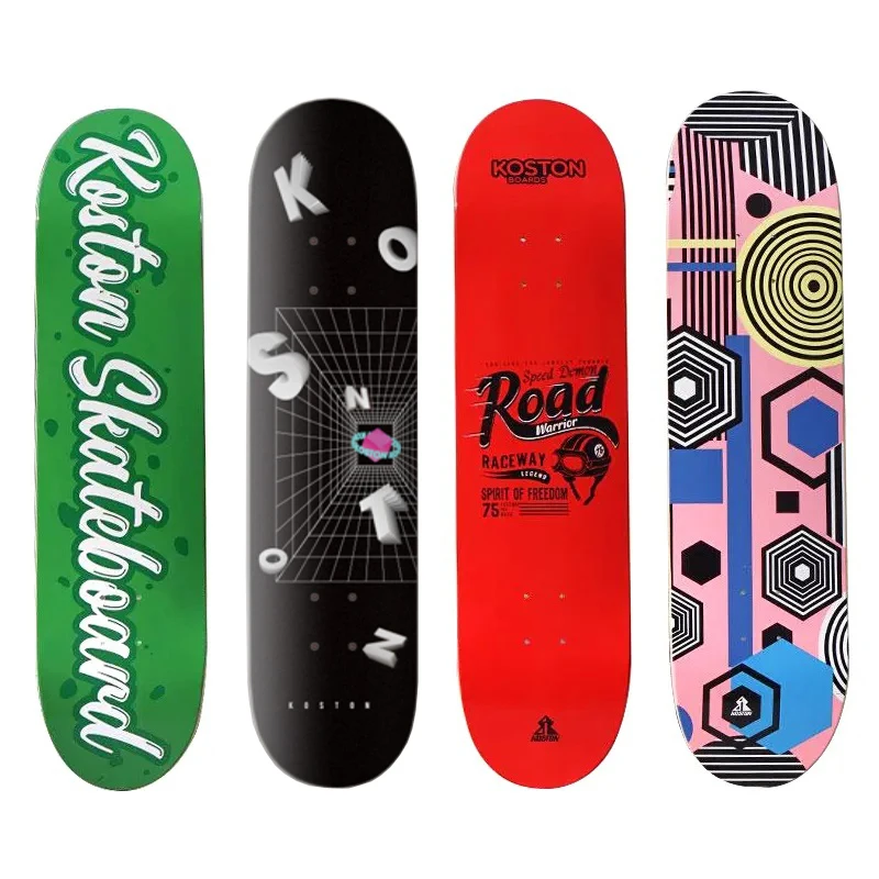 Окрашенная деревянная 7-слойная 100% канадская Кленовая профессиональная скейтборд-палуба на заказ графическая пустая палуба для