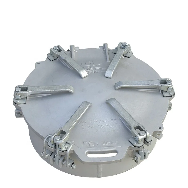 500 mm Diameter Fuel Tank Truck Aluminum Alloy Quick-open Manhole Cover