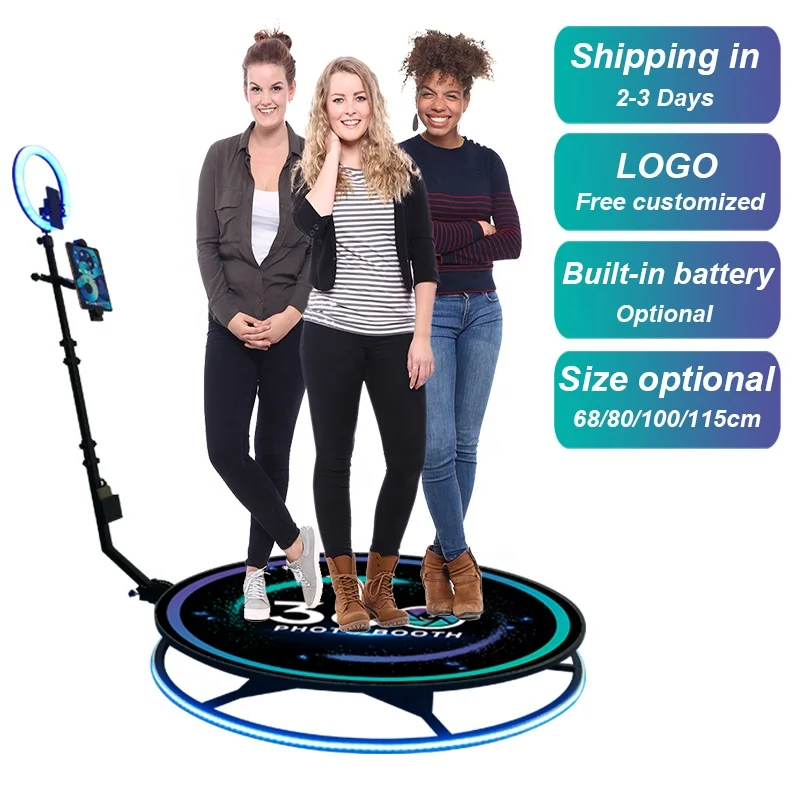 Portable 360 Degree Photo Camera Booth Automatic Rotation 360 Photobooth 360 photo booth automatic photobooth