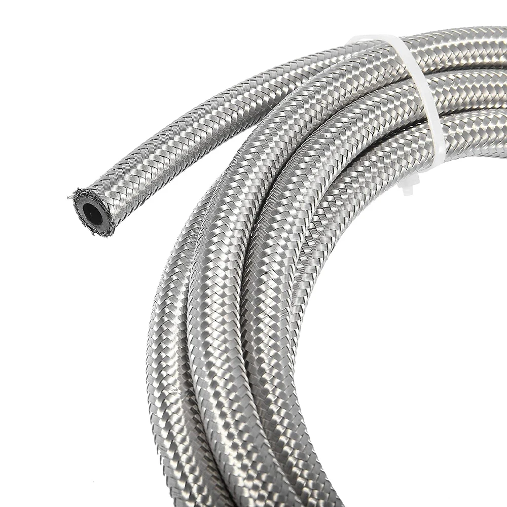 Stainless Steel Flexible Braided Metal nylon ptfe Hose For Auto Parts Hydraulic Pipe