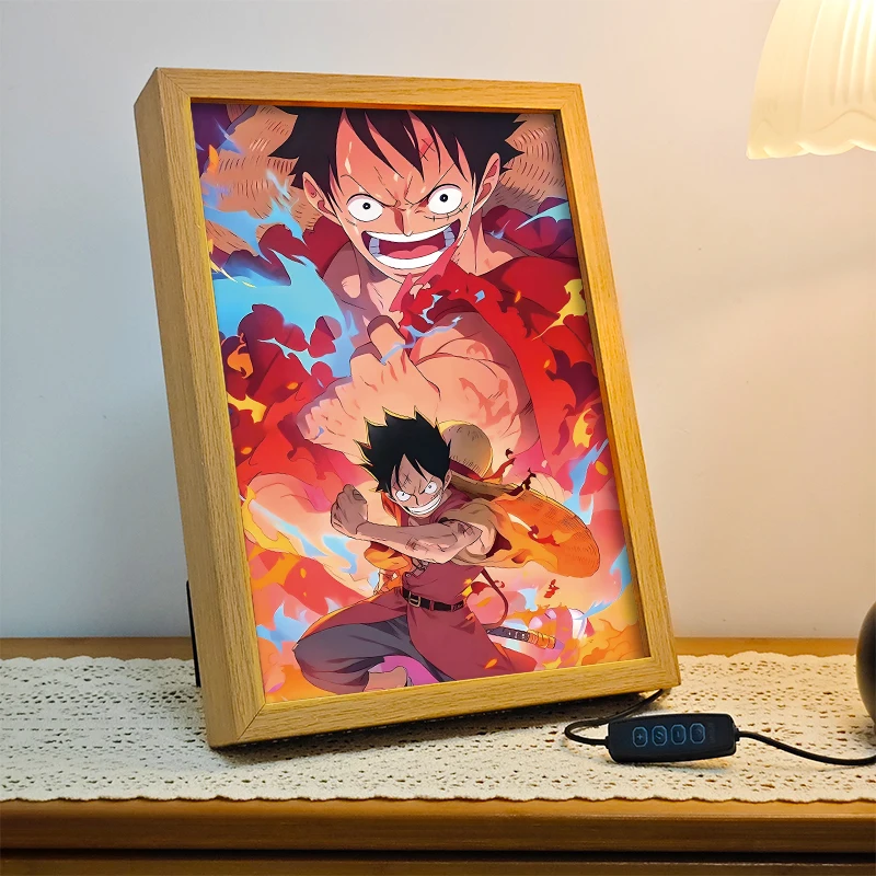 Anime Luffy Home Decoration Manga Design Lighting Photo Frame