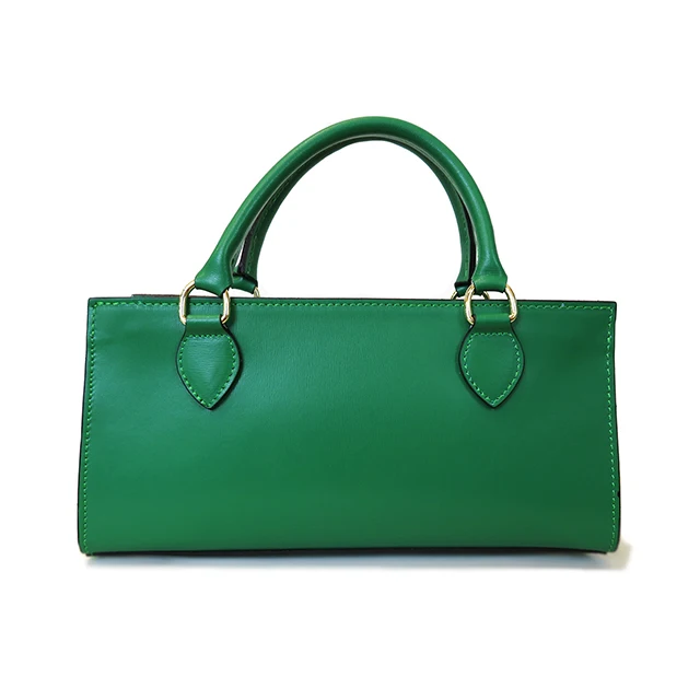 Made In Italy Good Quality New Fashionable Genuine Leather Baguette Rigid Handbag For All Season