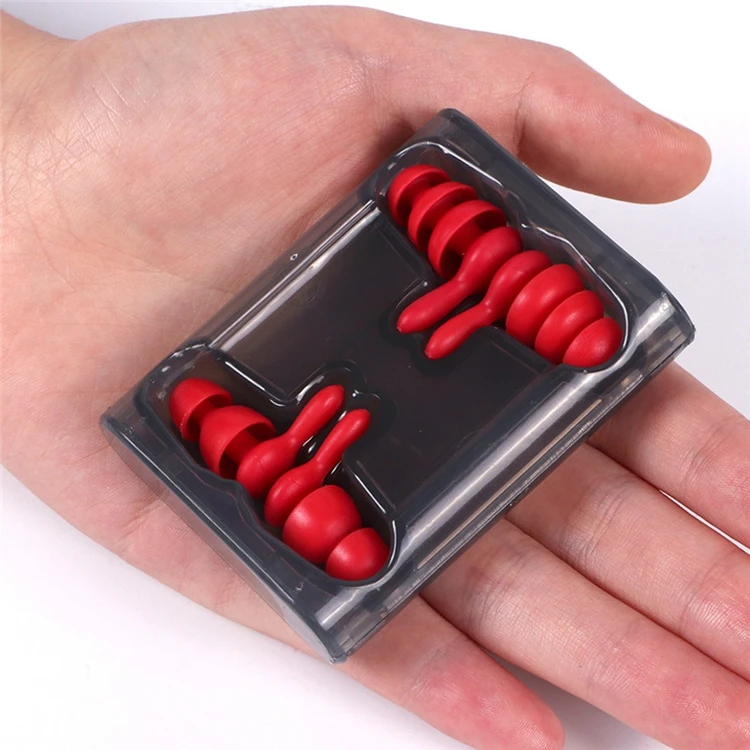 2 Pair Reusable Noise Cancelling Soft Silicone Ear plug Sound Insulation Hearing Protection Earplugs for Music Party