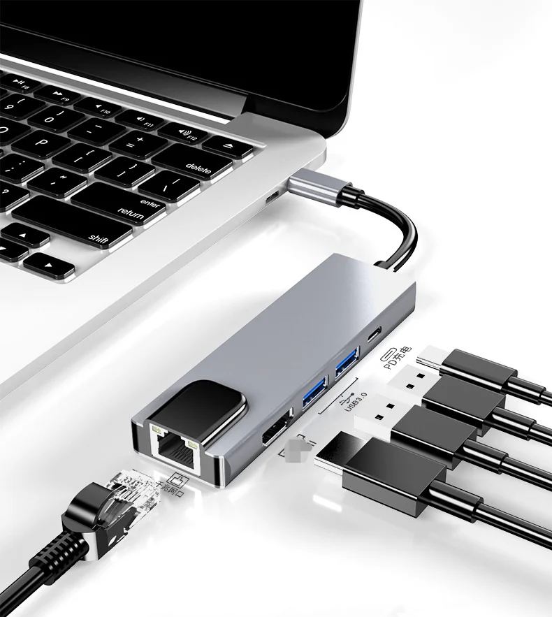 Type-c док-станция USB type-c для hd usb hub-сетевая карта TYPE-C gigabit карты