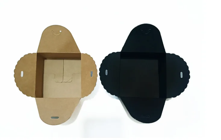 High End Custom Made Simple Design Brown white Kraft Paper Package Square Surprise Gift Box With Lid Ribbon Custom